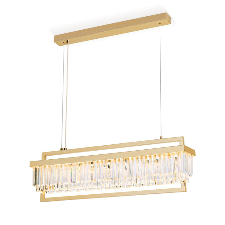Pendant lamp Prism, rectangular, 24 carat