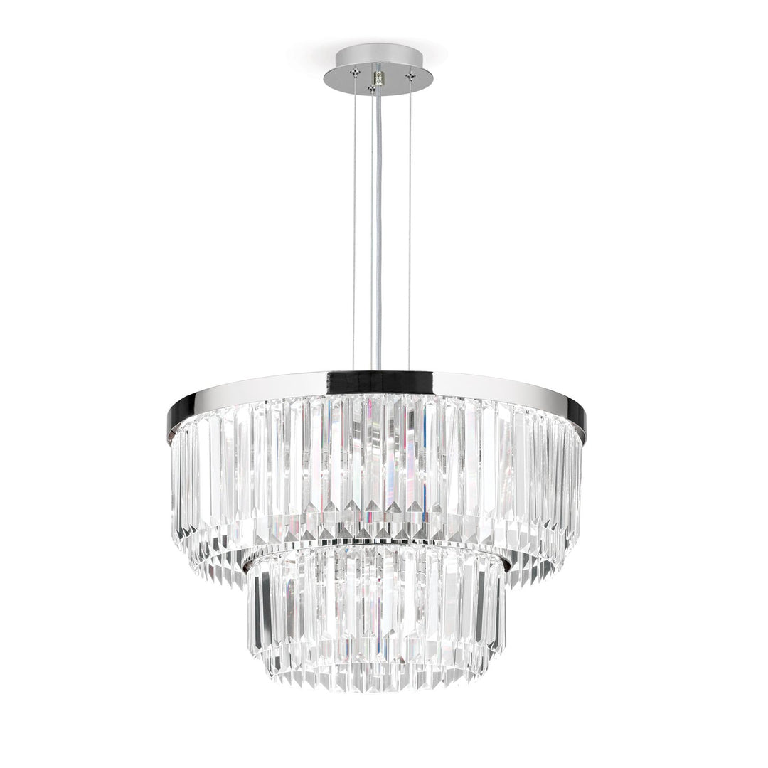 Pendelleuchte Prism rund, 24 Karat