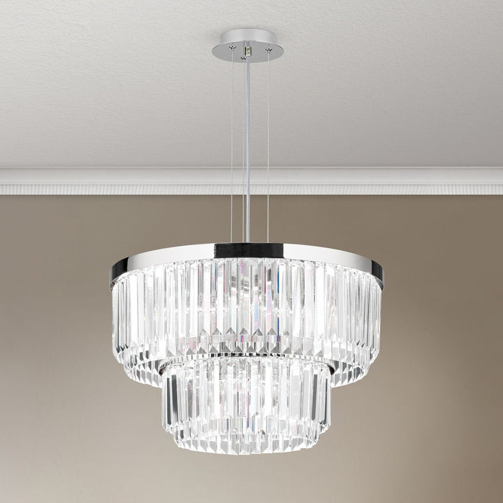 Pendelleuchte Prism rund, 24 Karat