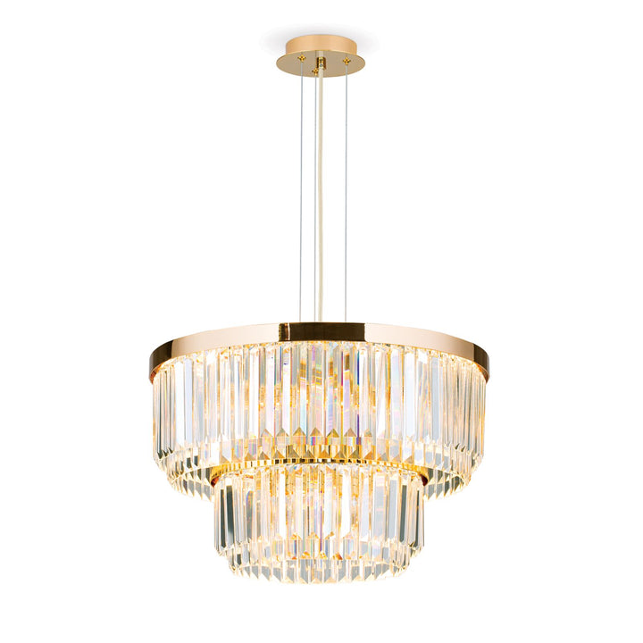 Pendelleuchte Prism rund, 24 Karat