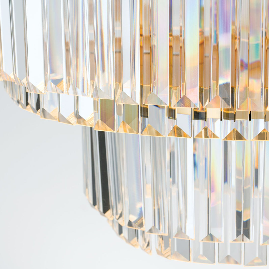 Pendelleuchte Prism rund, 24 Karat