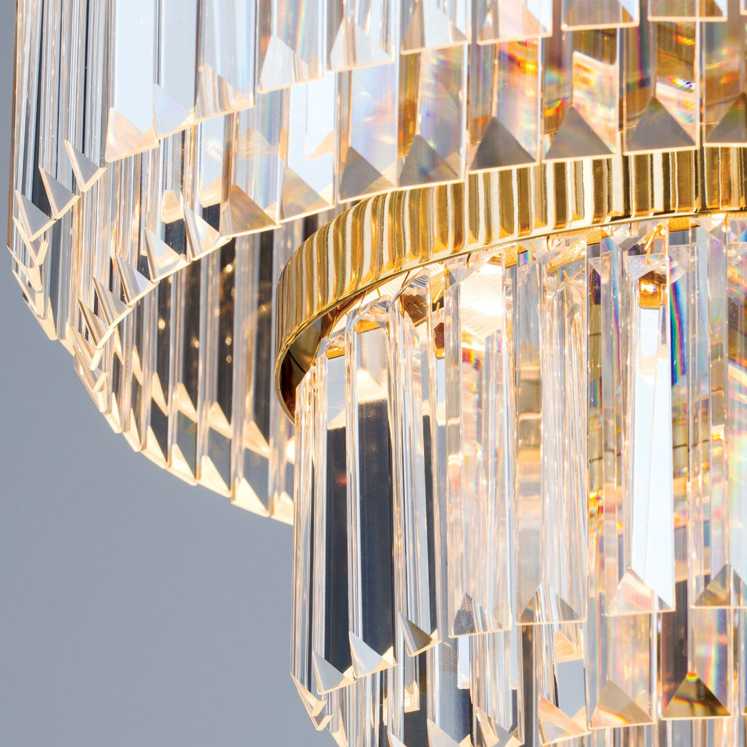 Pendelleuchte Prism rund, 24 Karat
