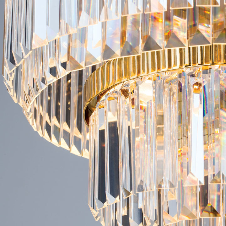 Pendelleuchte Prism rund, 24 Karat