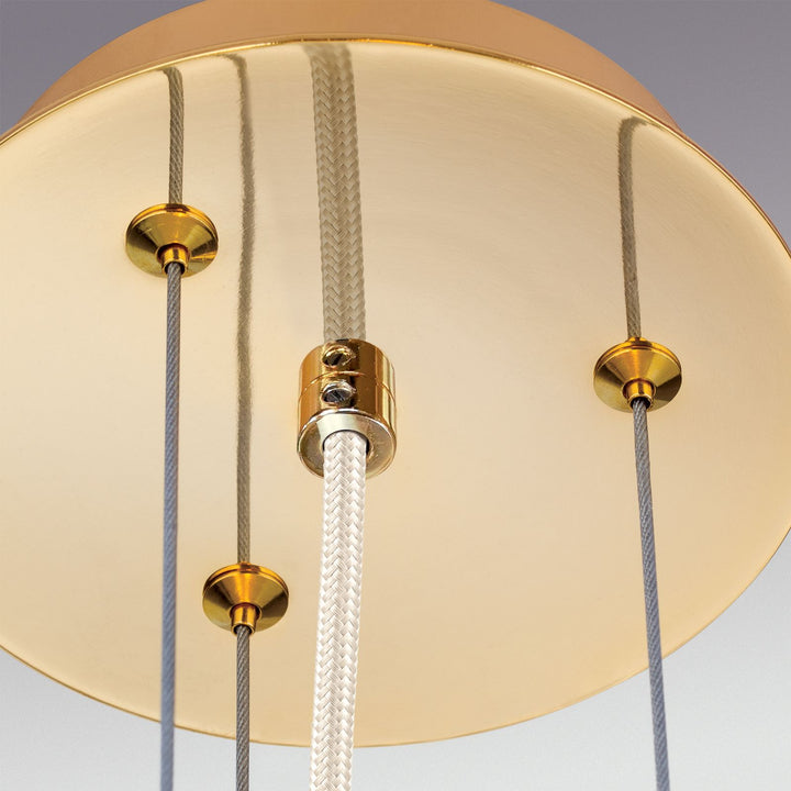 Pendelleuchte Prism rund, 24 Karat