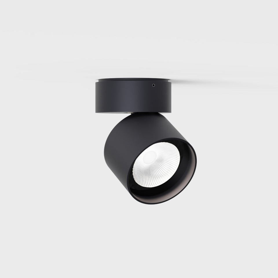 IP44.de LED Deckenleuchte pro, rund, schwarz, Vorderansicht