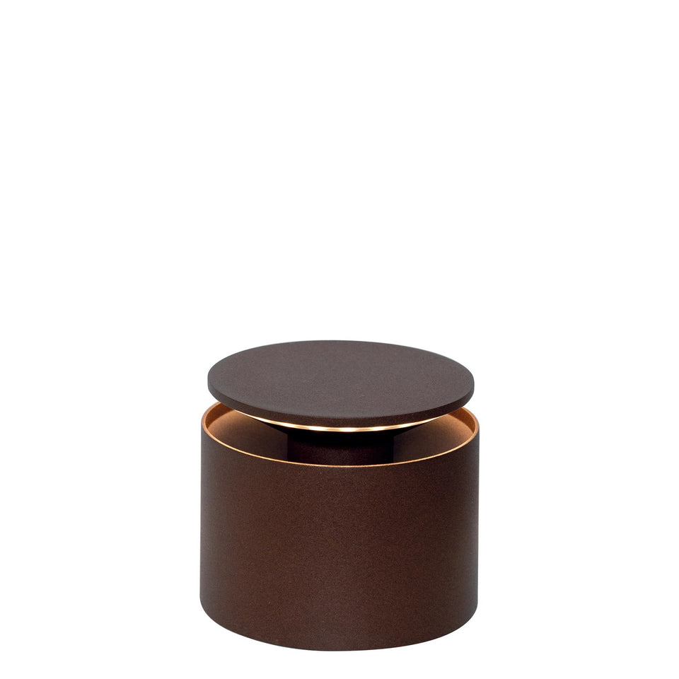 Zafferano, Tischleuchte Push-Up, Corten, moderne Akku Beleuchtung
