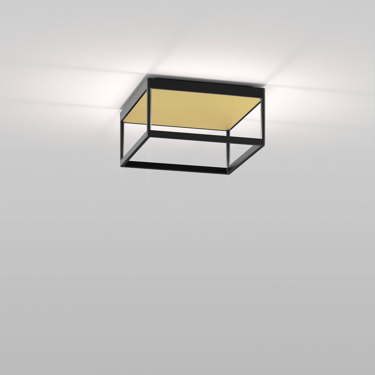 Serien, Deckenleuchte Reflex M 150, Schwarz-Gold, hochwertige Raumbeleuchtung