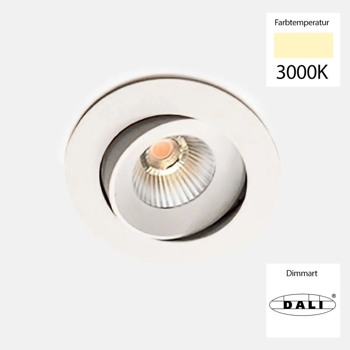Sonluce, Deckeneinbauleuchte SEVEN MOVE, Raumbild, moderne Akzentbeleuchtung