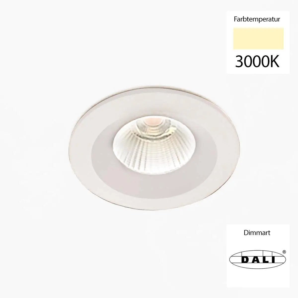 Sonluce, Deckeneinbauleuchte SEVEN FIX, Raumbild, moderne Akzentbeleuchtung