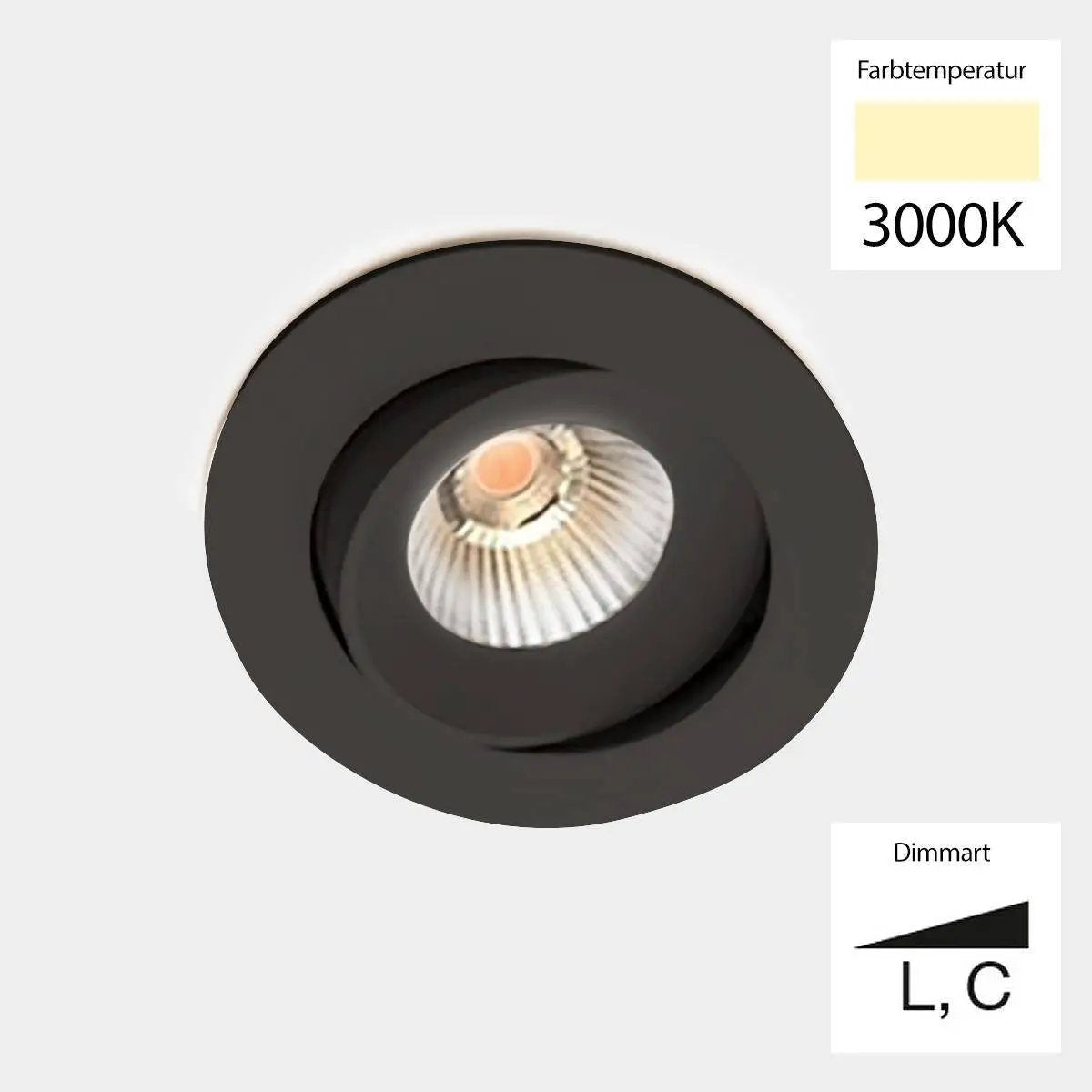 Sonluce, Deckeneinbauleuchte SEVEN MOVE, Raumbild, stilvolle Lichtlösung