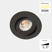 Sonluce, Deckeneinbauleuchte SEVEN MOVE, Raumbild, stilvolle Lichtlösung