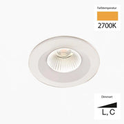 Sonluce, Deckeneinbauleuchte SEVEN FIX, Raumbild, moderne Wohnraumbeleuchtung