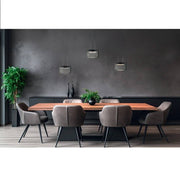 GKS Knapstein Pendelleuchten Sidra, 1-flammig, schwarz, moderne Anwendung im Wohnzimmer