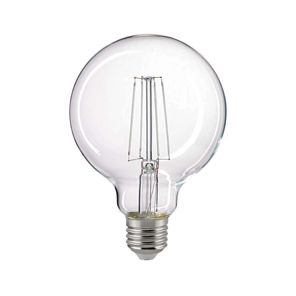 SIGOR Globelampe Filament 95 mm E27 Snow klar, Artikel 6166001