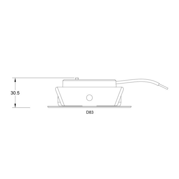 Mobilux, Deckeneinbaustrahler Ecoslim, Skizze, technische Lichtplanung