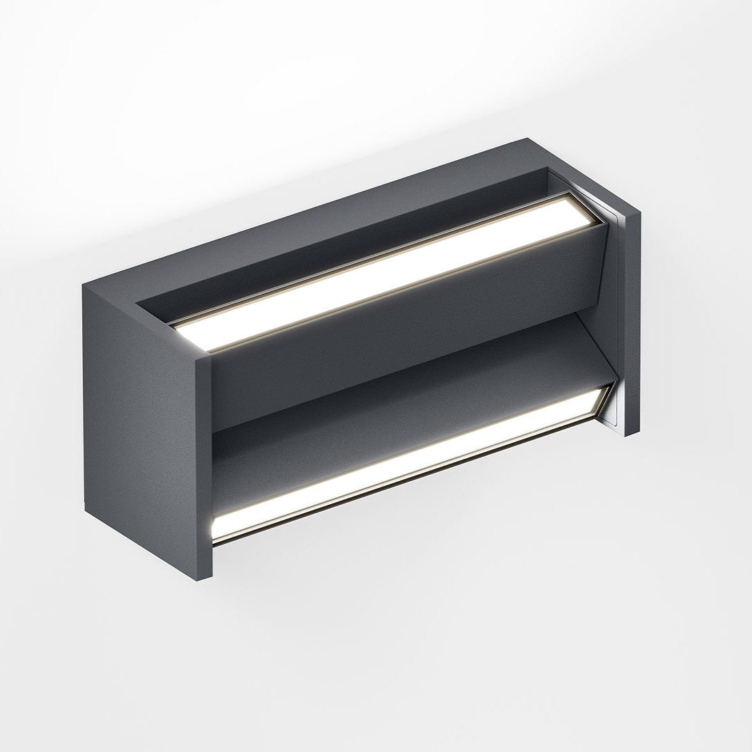 IP44.de Wandleuchte slat, anthrazit, Vorderansicht