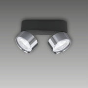 LUX-IT, Aufbaustrahler Swing Out 2-flammig, Schwarz-Chrom glanz, Produktbild