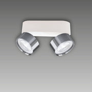 LUX-IT, Aufbaustrahler Swing Out 2-flammig, Weiss-Chrom glanz, Produktbild