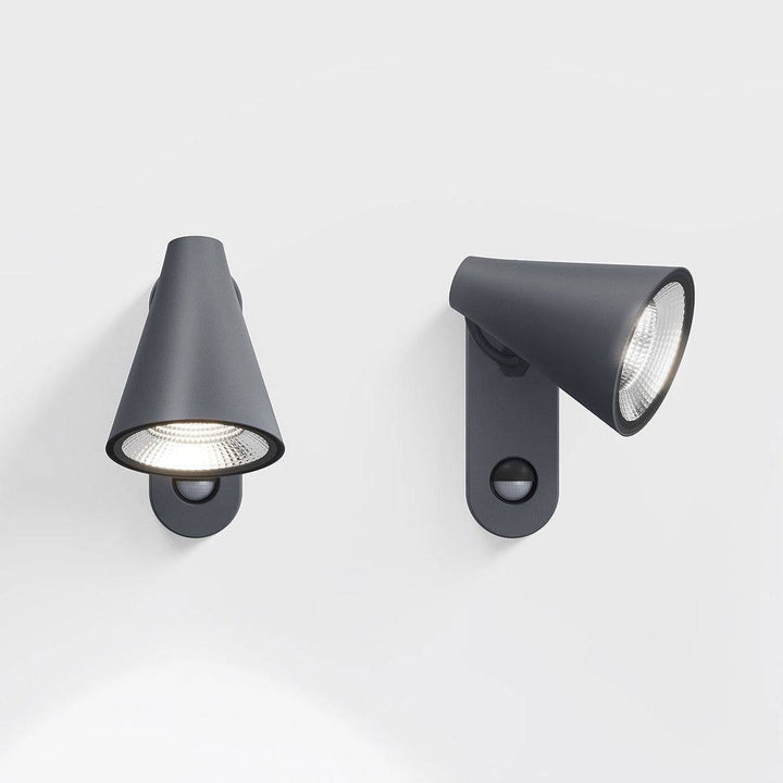 Wandleuchte stic, schwarz, moderne dimmbare Außenbeleuchtung, drehbar, sensor