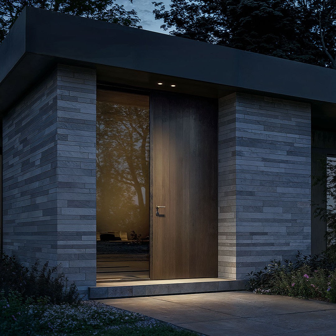 IP44.de LED Deckeneinbauleuchte suq.3, schwarz, moderne Anwendung im Außenbereich