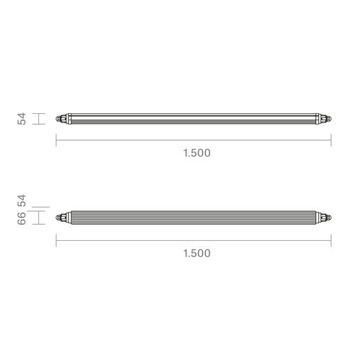 Feuchtraumleuchte Tricolour CCT