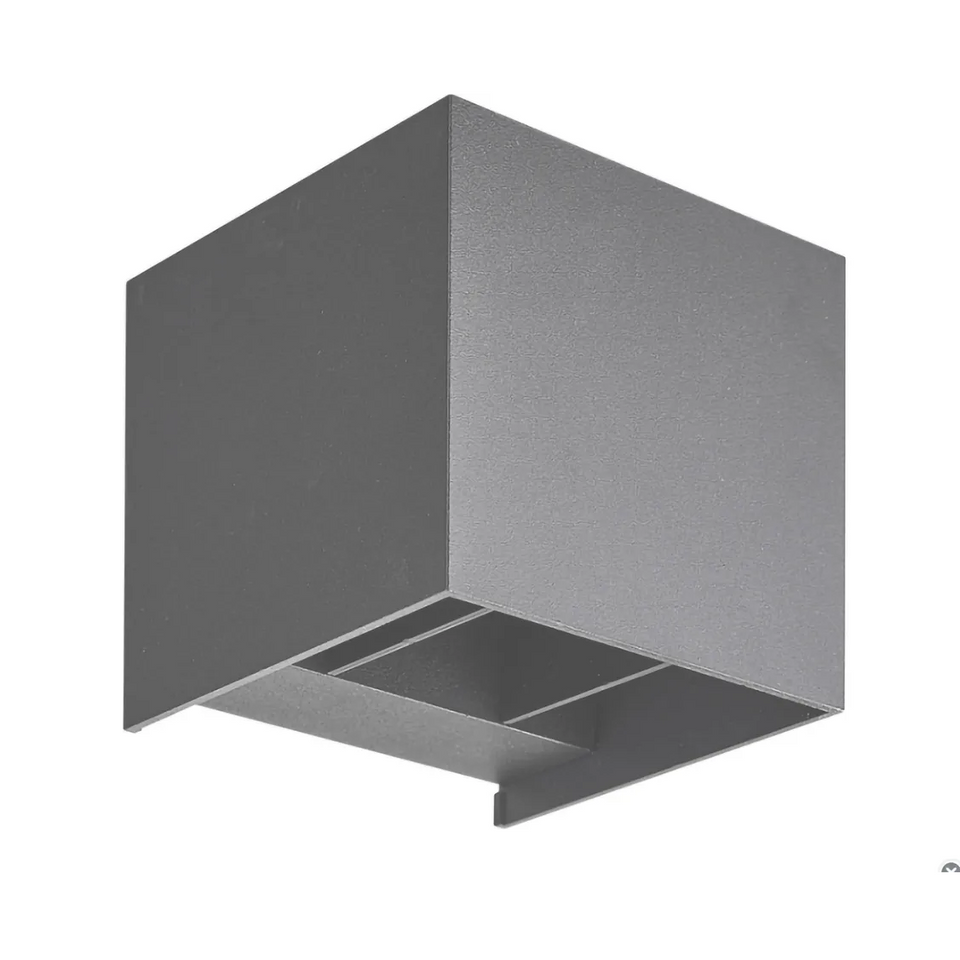 Mobilux, Wandleuchte Cube, Grau, moderne Wandleuchte