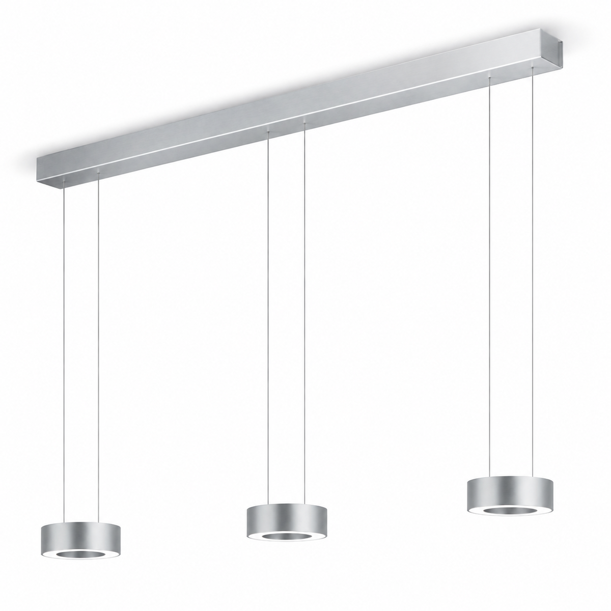 GKS Knapstein, Pendelleuchte Zera, Nickel 3-flammig lang, stilvolle Lichtlösung