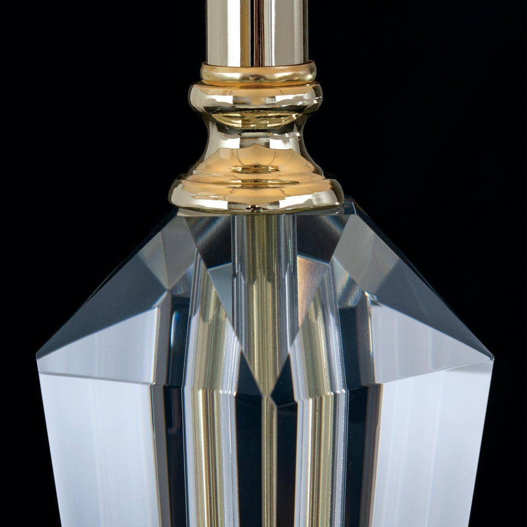 Tischleuchte VERONIQUE quadratisch, creme/gold