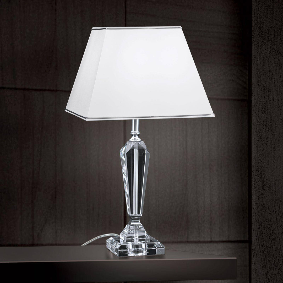 Tischleuchte VERONIQUE quadratisch, chrom