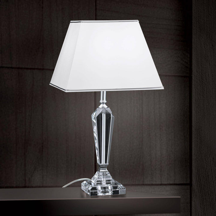 Tischleuchte VERONIQUE quadratisch, chrom