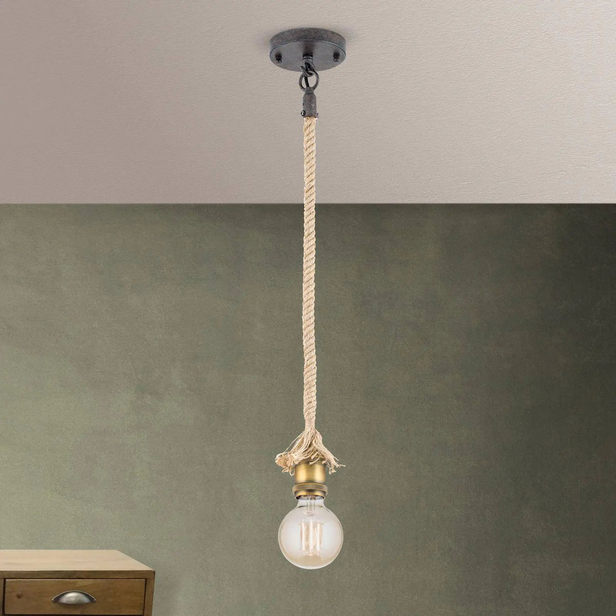 Orion, Vintage Hängeleuchte Bassena, Detail, moderne Lichtlösung
