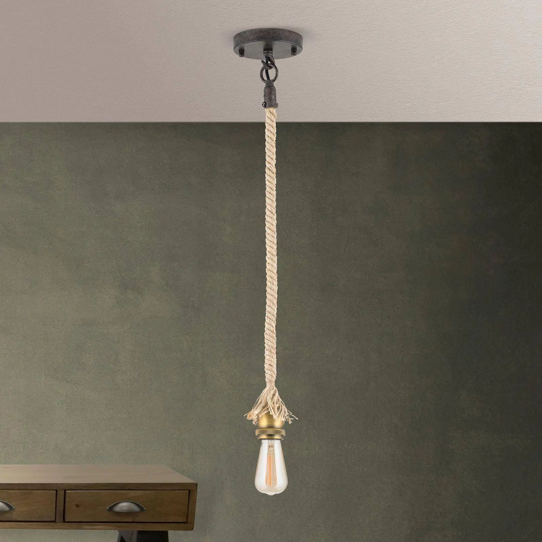 Vintage Hängeleuchte BASSENA 1 flg.