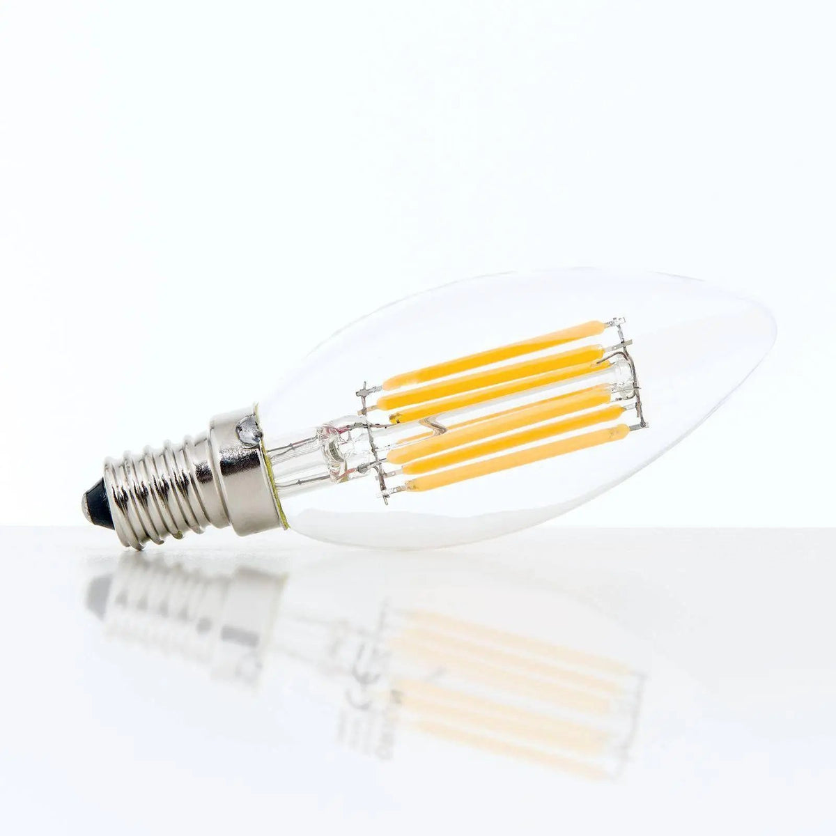 Orion, LED Kerze E14 klar, Seitenansicht, LED Ersatzleuchtmittel