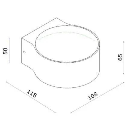 Sonluce, Wandleuchte Mia, Zeichnung, technische Lichtplanung