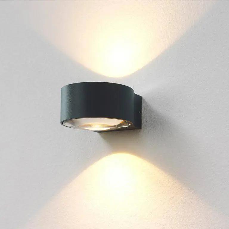 Sonluce, Wandleuchte Mia, Anthrazit, moderne Außenbeleuchtung