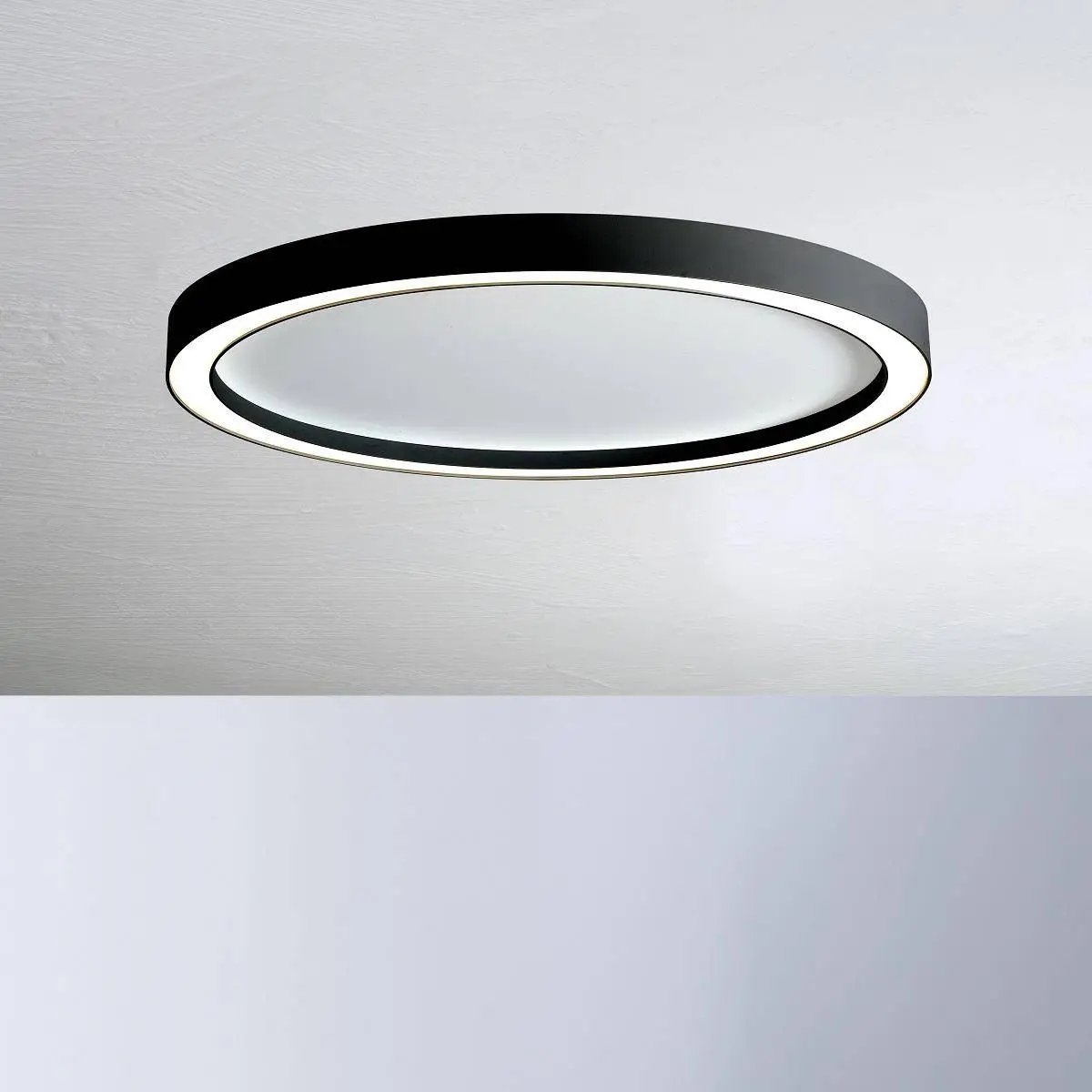 Bopp, Aura Deckenleuchte, 55cm Schwarz, moderne Raumbeleuchtung