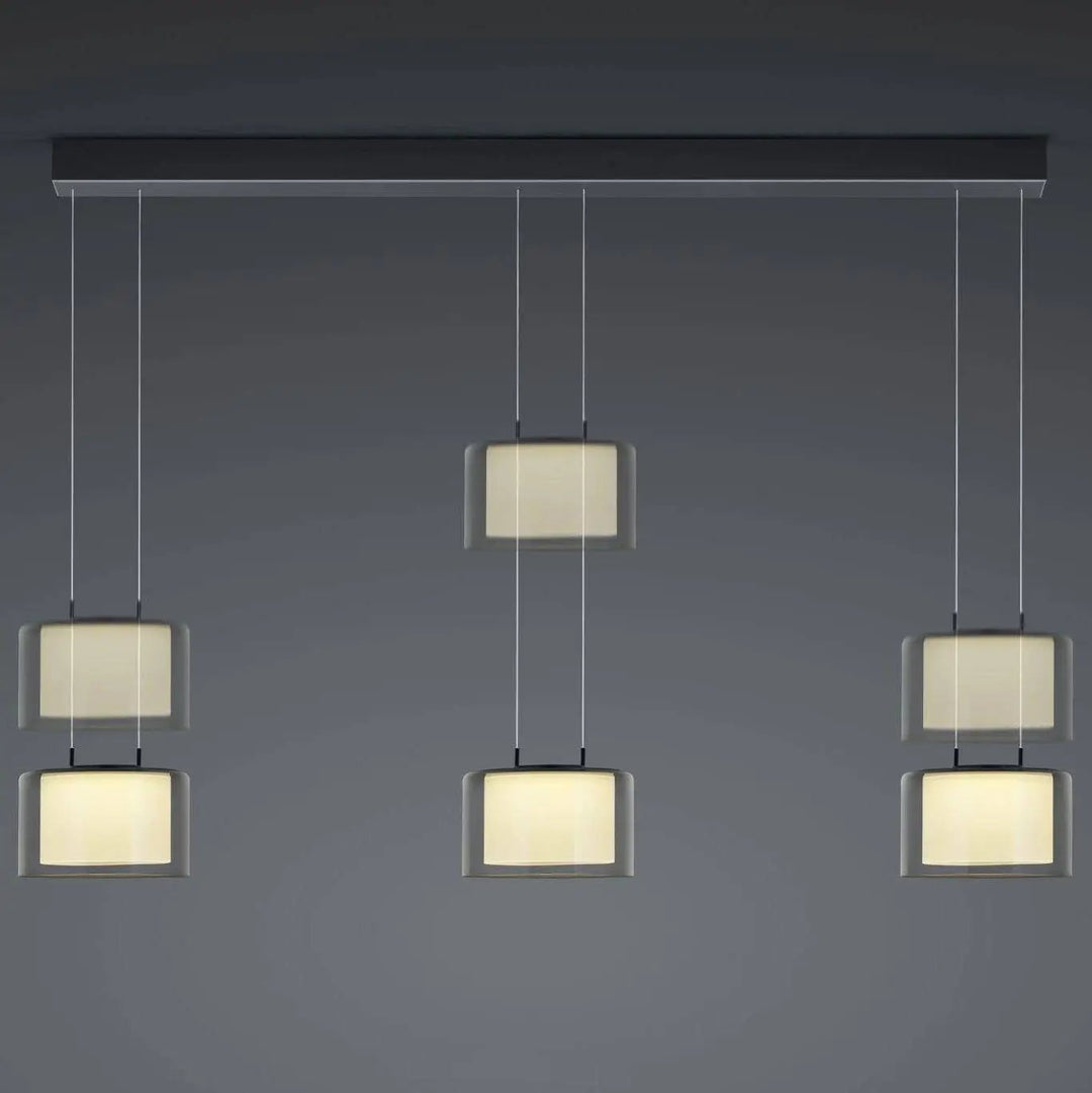 LED-Pendelleuchte Grand Smoke 3-flg., anthrazit