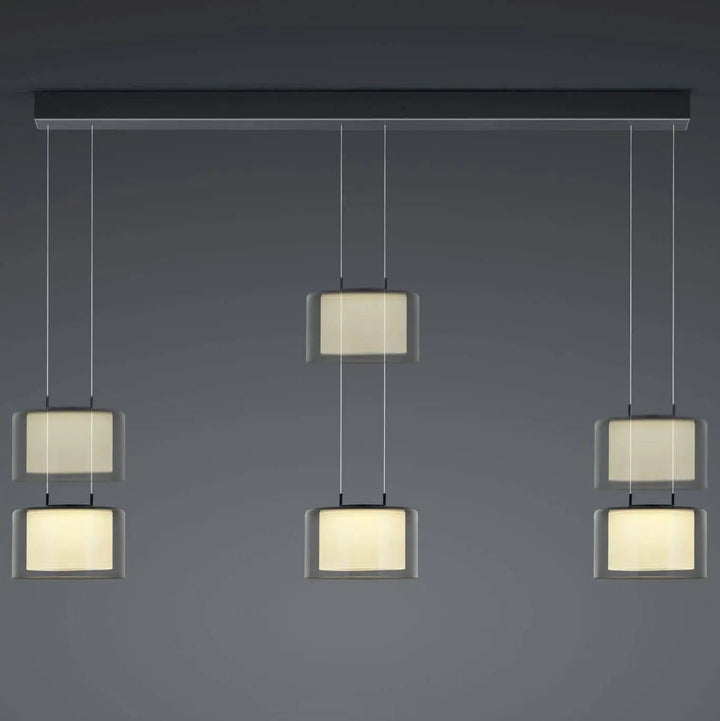 LED-Pendelleuchte Grand Smoke 3-flg., anthrazit