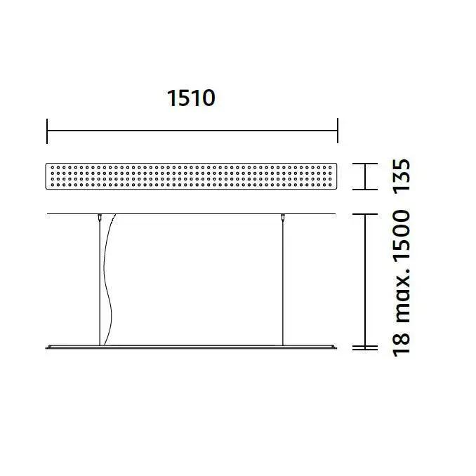 Einbaupendelleuchte Modul L196, 151cm