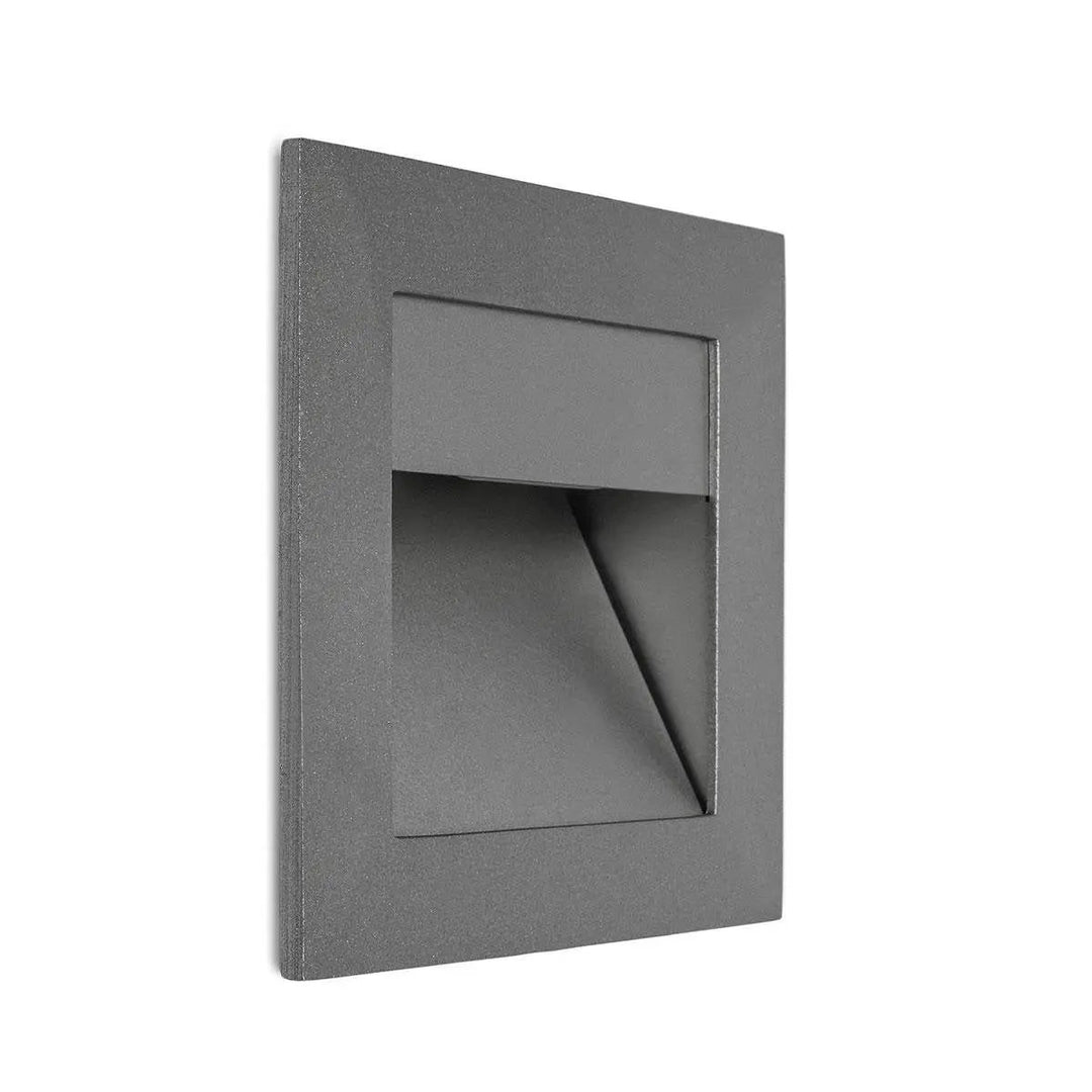 Wandeinbaustrahler Rene, aluminium