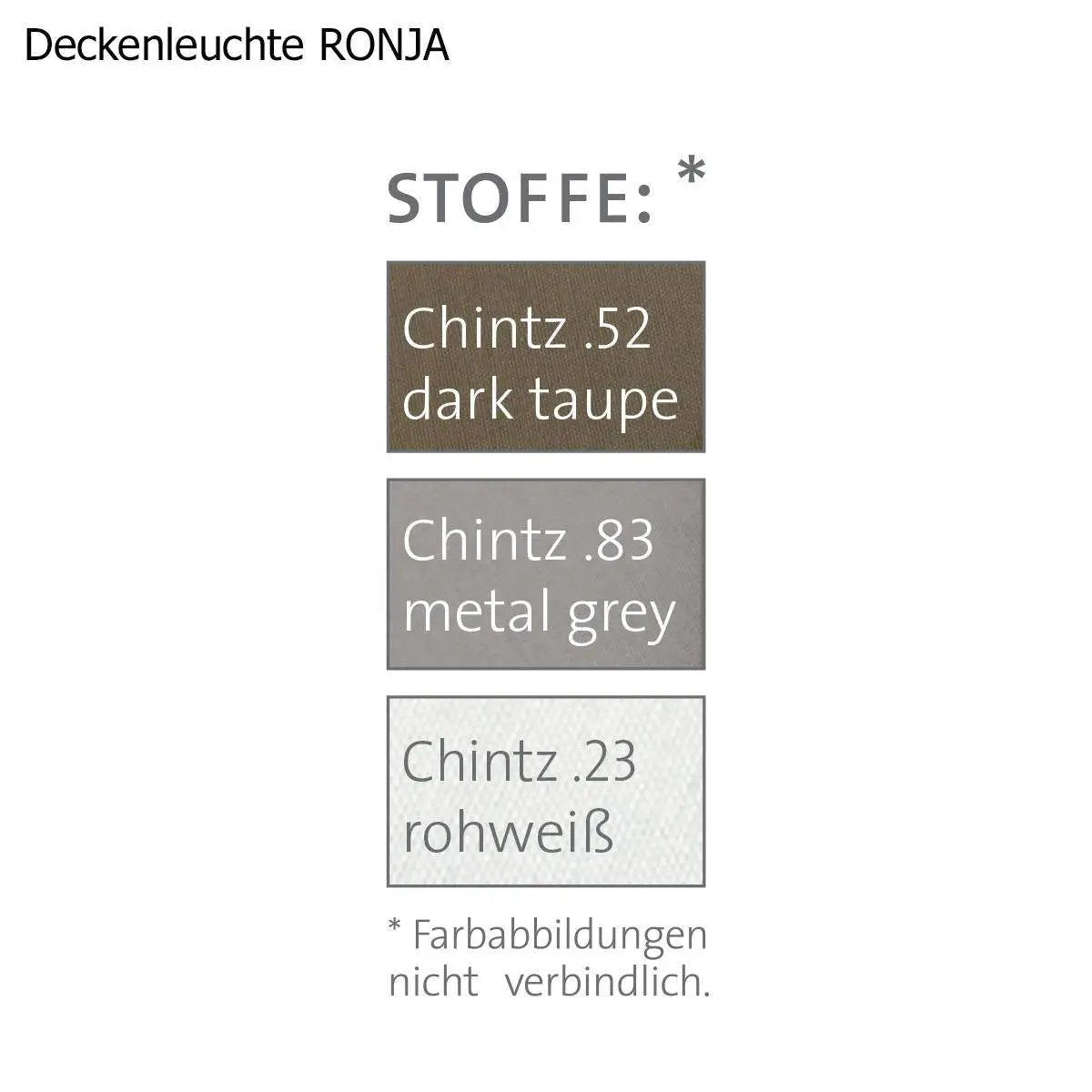 Urban, Deckenleuchte Ronja, Stoffmuster, moderne Lichtlösung