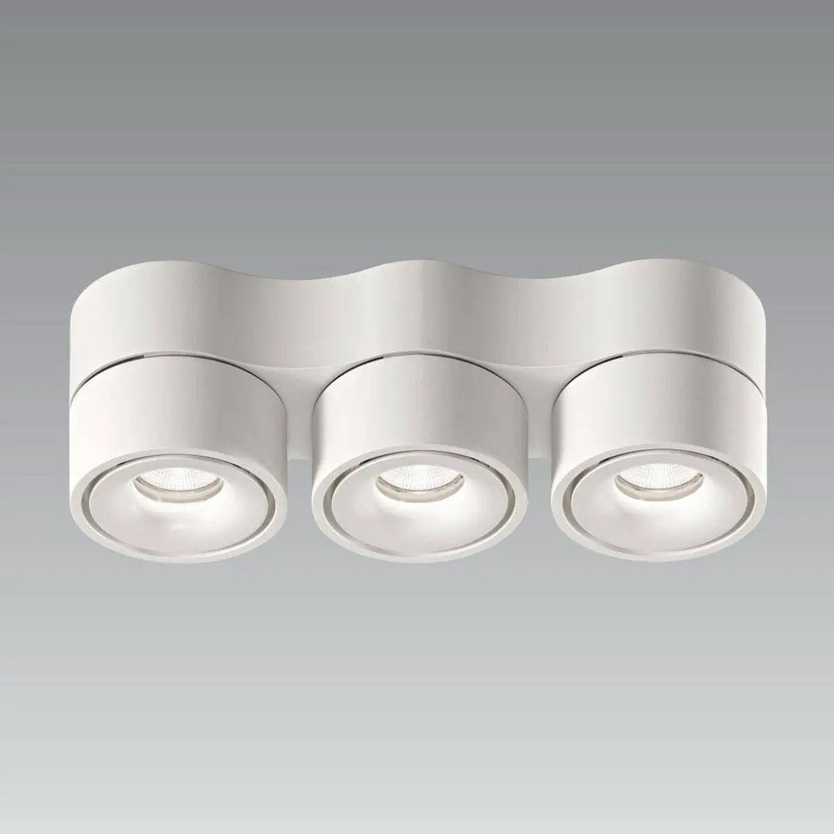 DLS Clippo Trio Aufbaustrahler, weiss, Vorderansicht