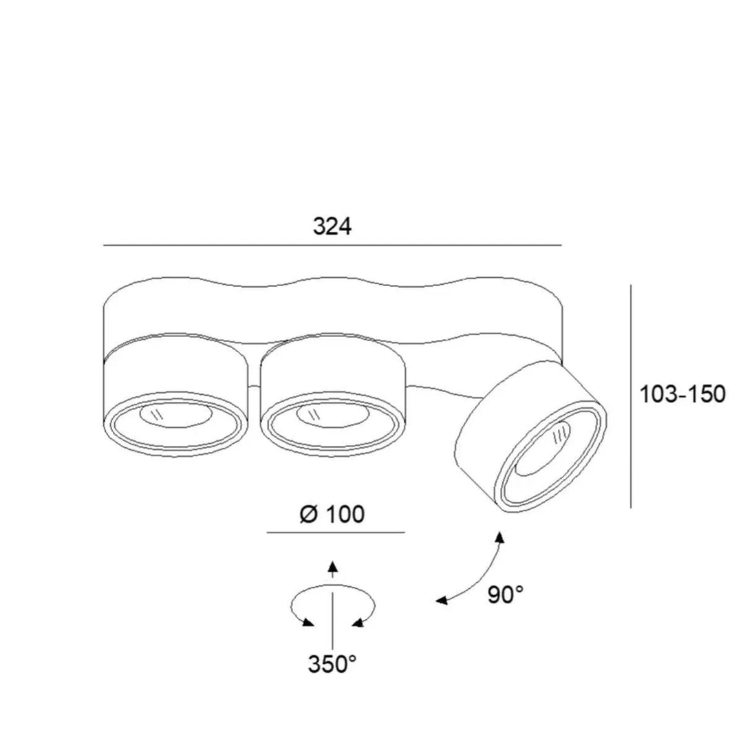 Clippo Trio Aufbaustrahler