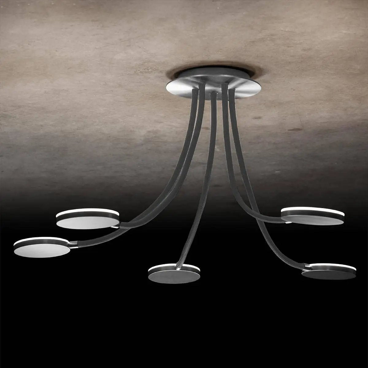 Holtkötter, Deckenleuchte Flex D5, Aluminium Grau, hochwertige Lichtlösung