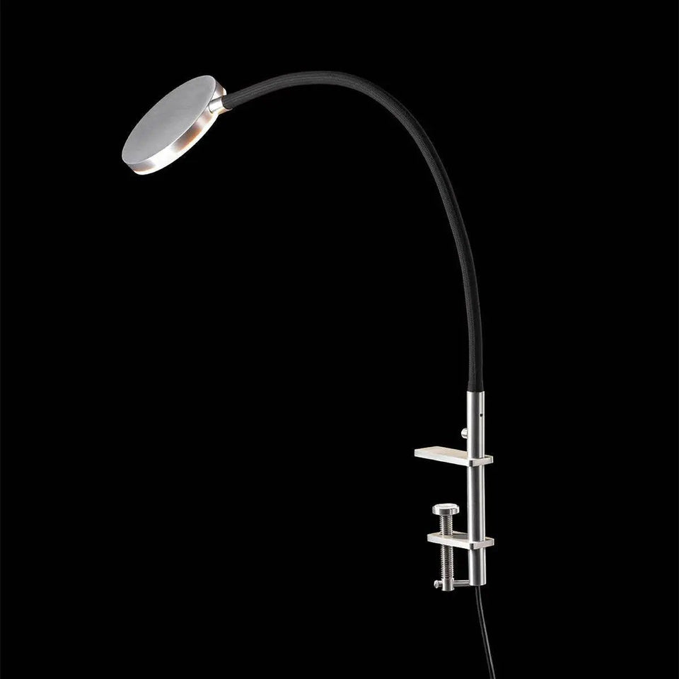 Holtkötter, Klemmleuchte Flex K, Aluminium Schwarz, moderne Klemmleuchte