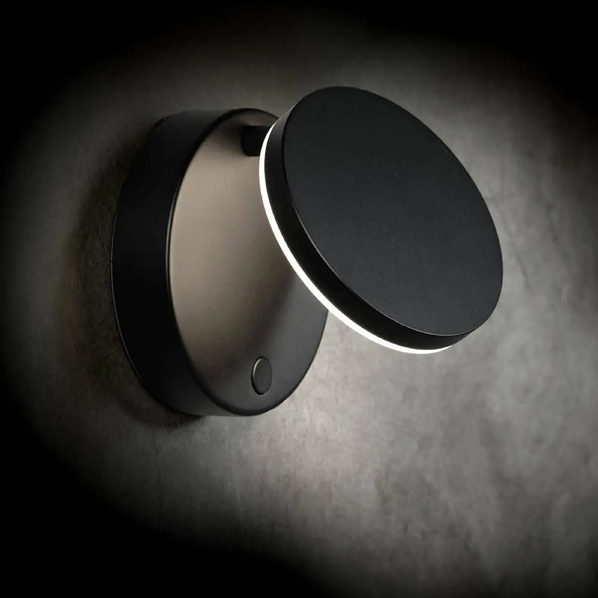Holtkötter, Wandleuchte Plano W/WD, Schwarz Tastdimmer, stilvolle Wandleuchte