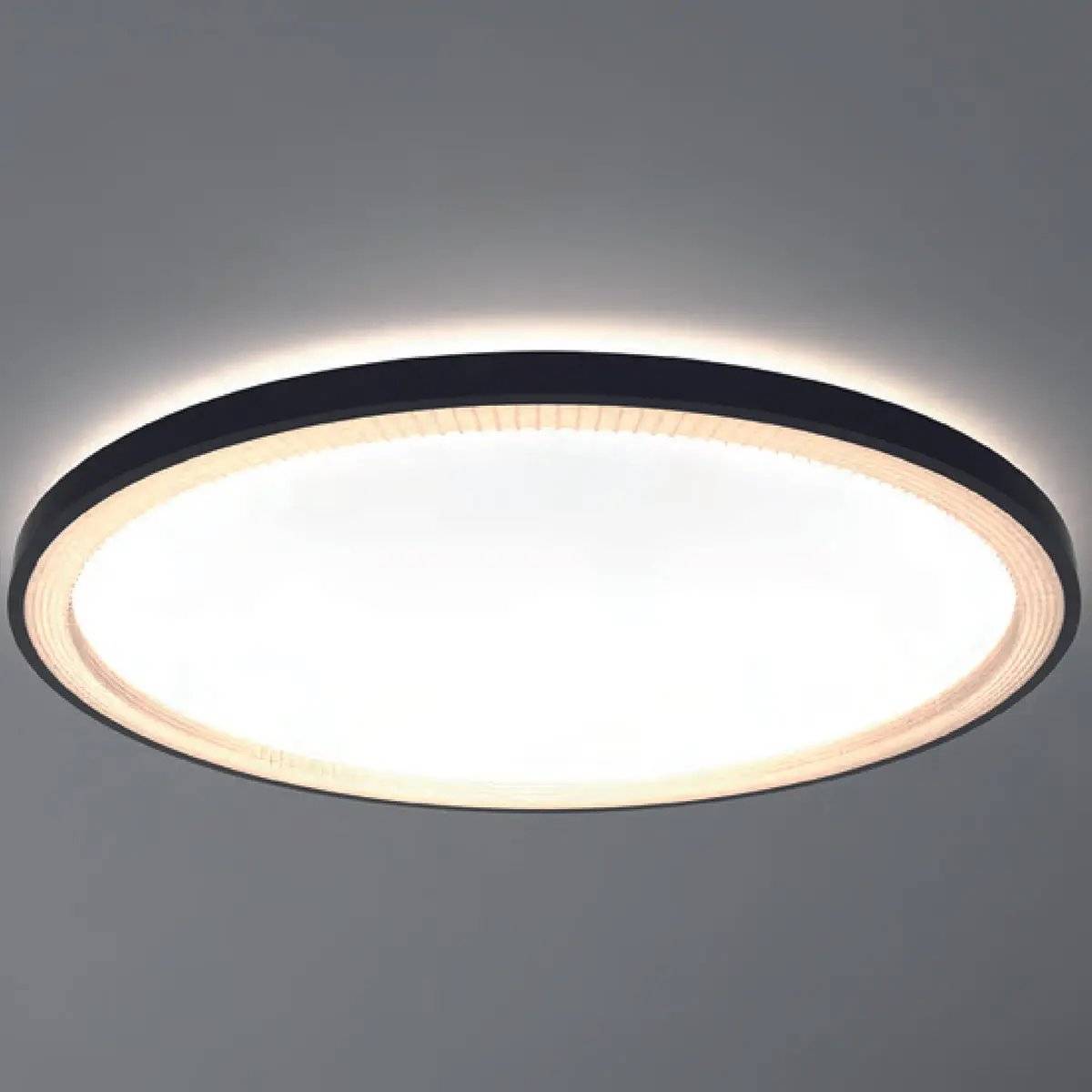 Nahaufnahme der runden Deckenleuchte Loud PRO 24V mit LED-Licht, minimalistisches Design