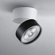 LUX-IT, Aufbaustrahler Swing Out 15,5W, Weiss-Schwarz, stilvolle Lichtlösung