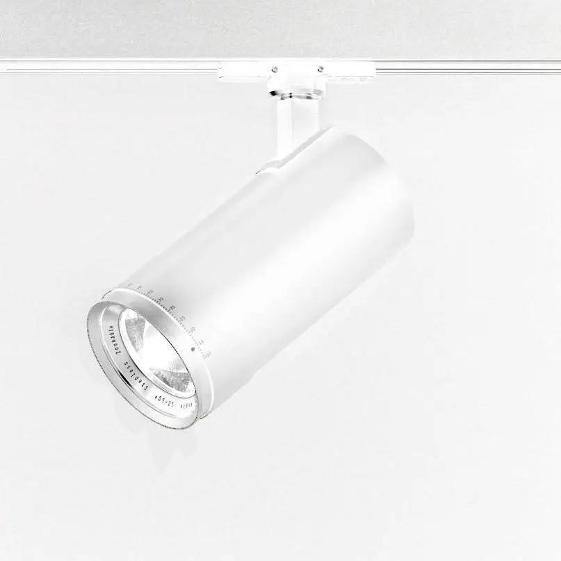 LUX-IT, 3-Phasen Stromschienenstrahler LuxZoom, Weiss, professionelle Schienenbeleuchtung